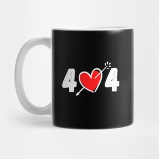 Funny single valentine's day HTTP status code 404 for web developers Mug